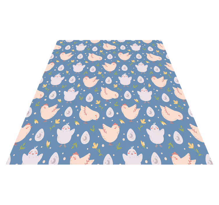 Animal mat with chicken characters for kids - TenStickers