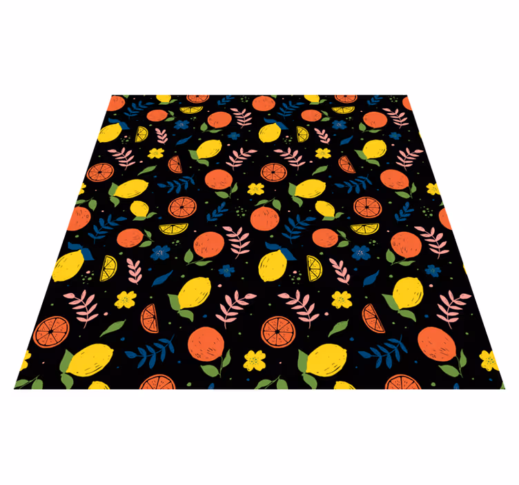 Citrus fruits with leaves animal mat - TenStickers