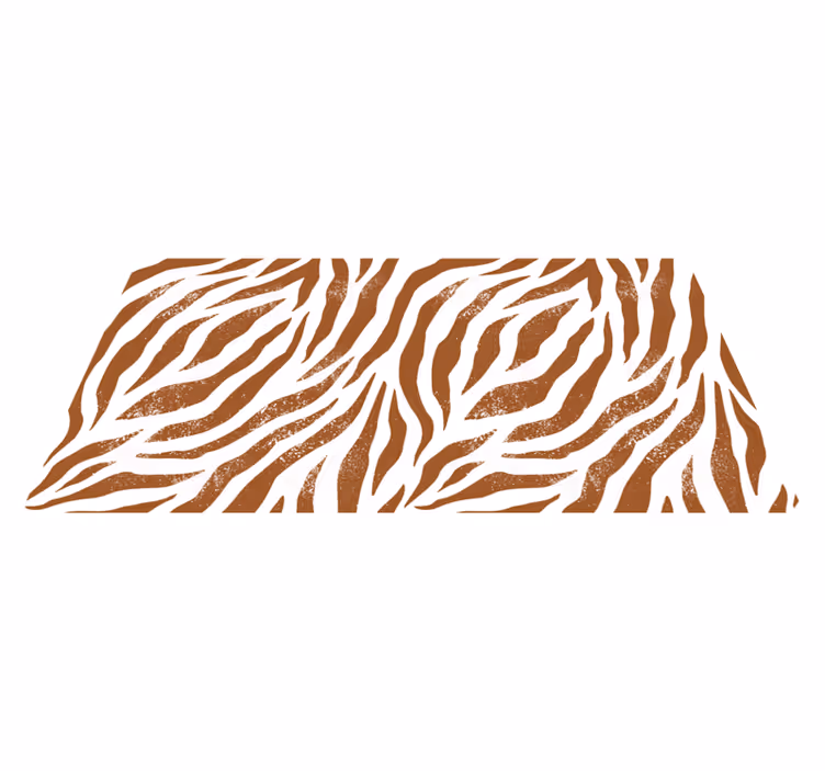 Brown zebra animal print animal mat - TenStickers