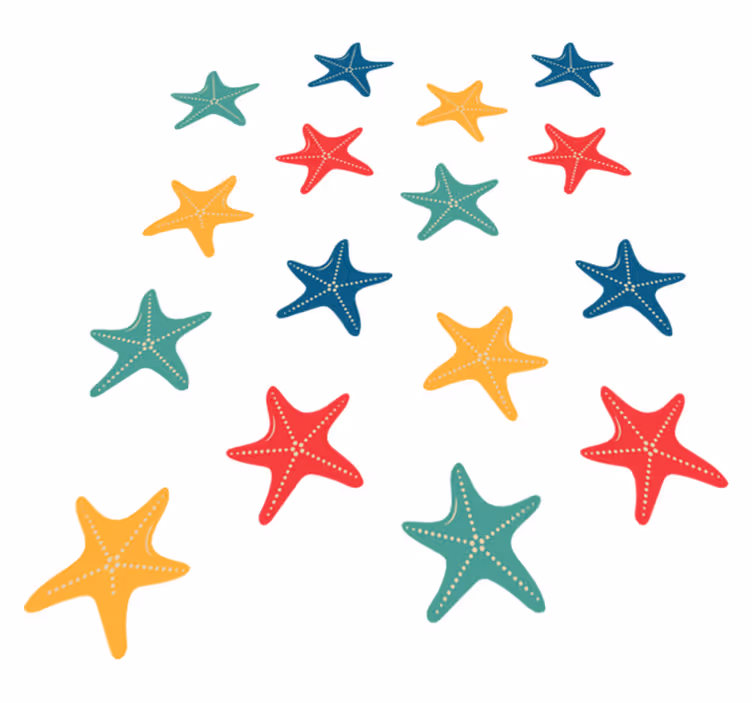 Animal mat colorful starfish design - TenStickers