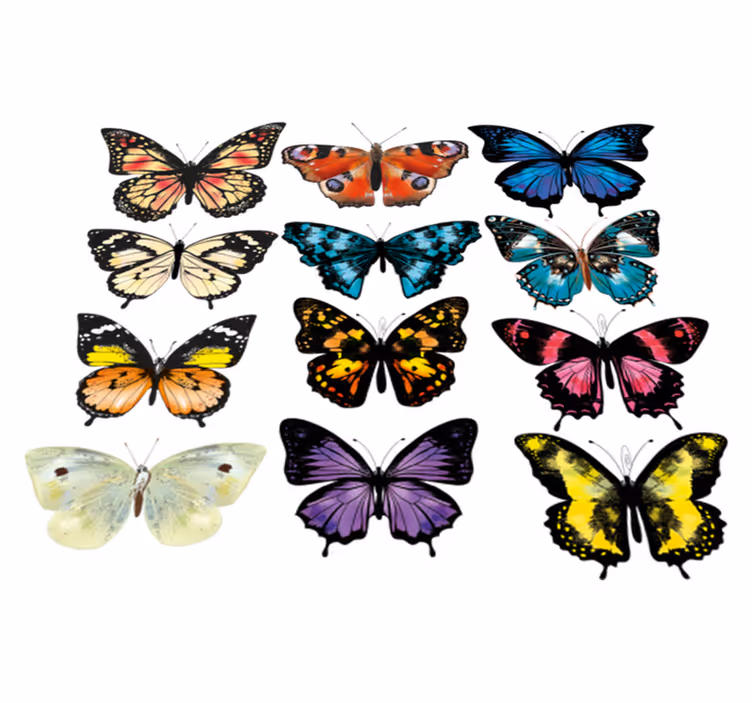 Animal mat with butterfly design - TenStickers