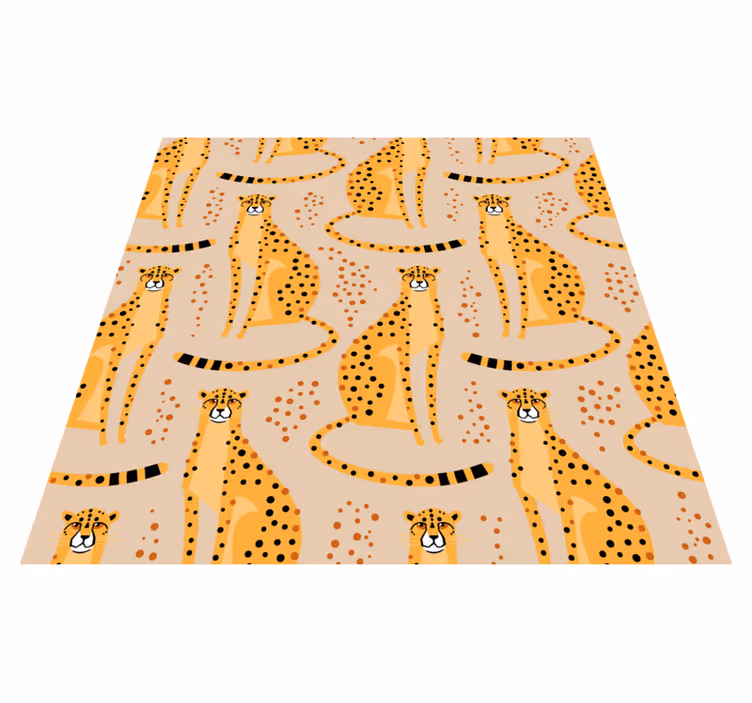 Animal mat with leopard illustration pattern - TenStickers