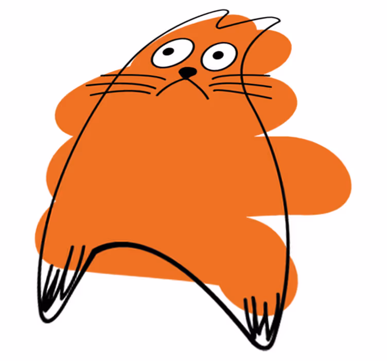 Animal mat in original orange silhouette - TenStickers