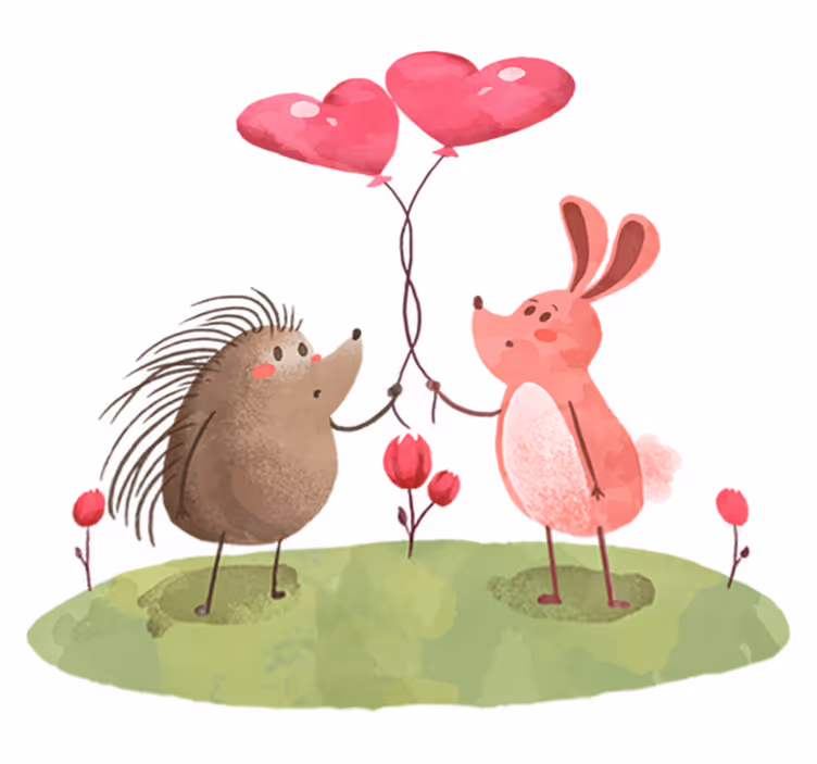 Adorable animal companions animal mat - TenStickers