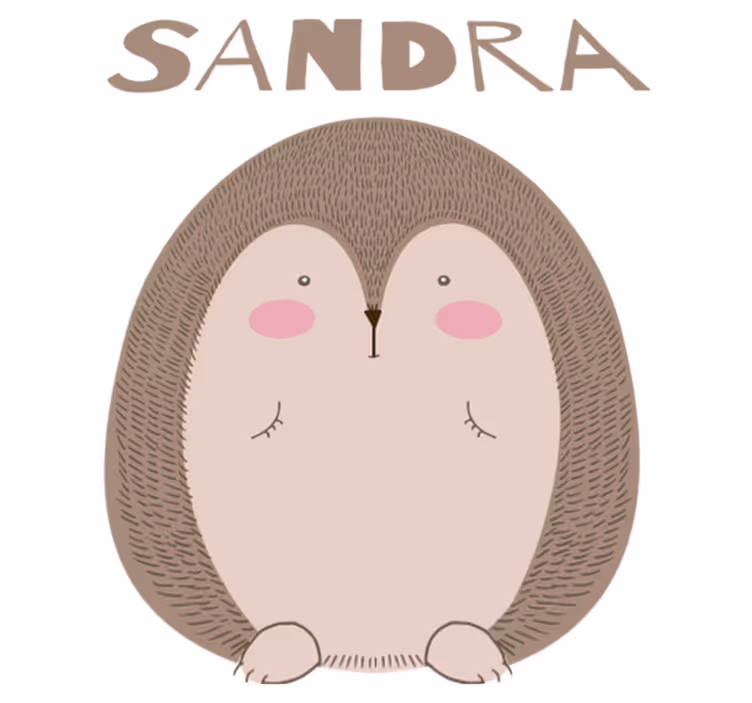 Animal mat cute hedgehog design - TenStickers
