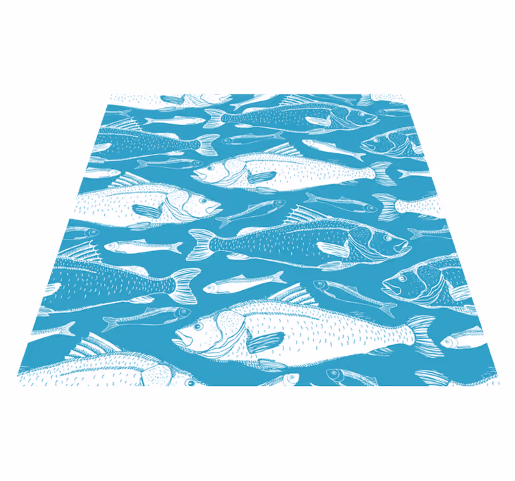 Animal mat with aquatic fish design - TenStickers