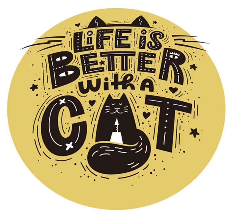 Animal mat life is better with cats - TenStickers