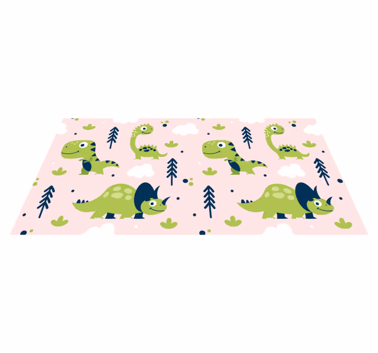Animal mat playful dinosaur theme - TenStickers