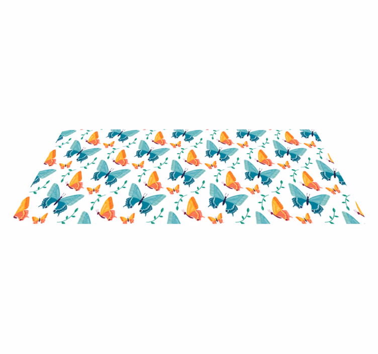 Animal mat lively butterfly design - TenStickers