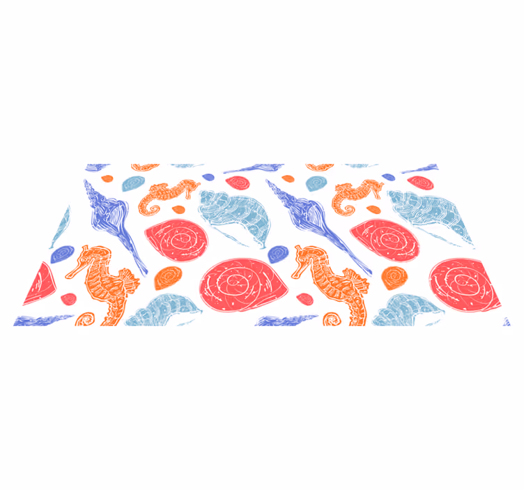 Animal mat colorful sea creatures design - TenStickers
