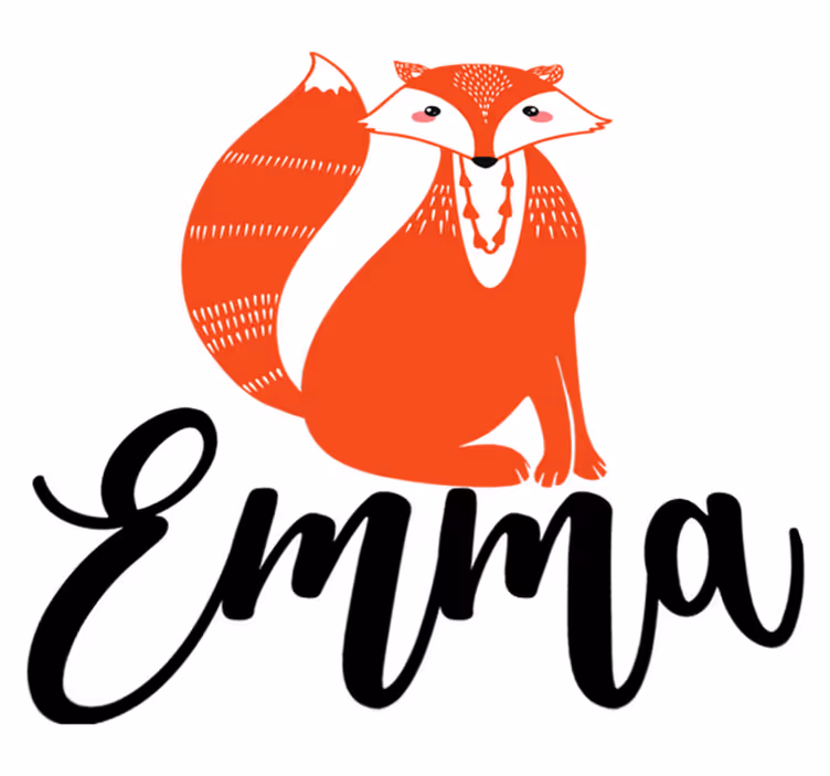 Animal mat cute fox design - TenStickers