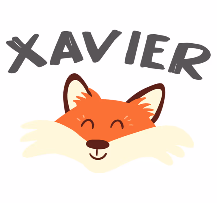 Playful fox head animal mat - TenStickers