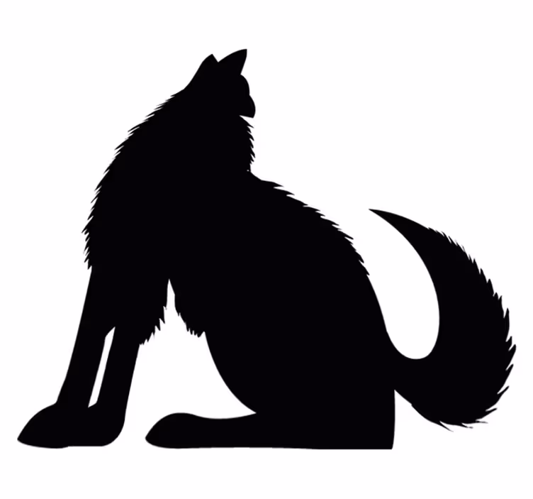 Animal mat sitting dog outline - TenStickers