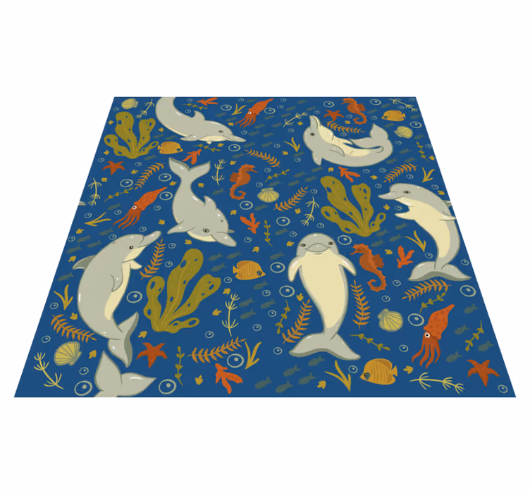 Animal mat playful ocean creatures - TenStickers