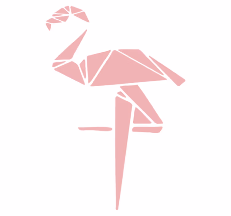 Animal mat with chic flamingo pattern - TenStickers
