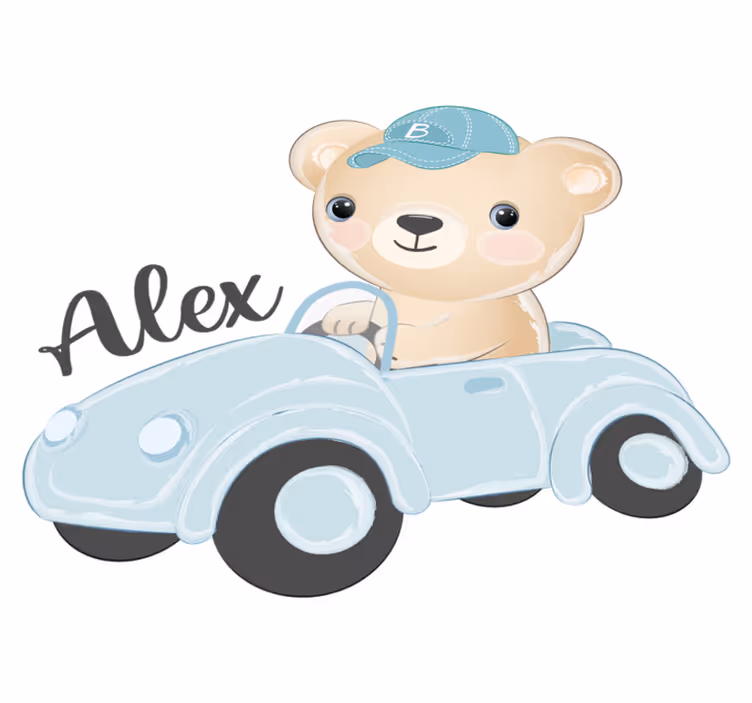 Animal mat cute bear driver - TenStickers