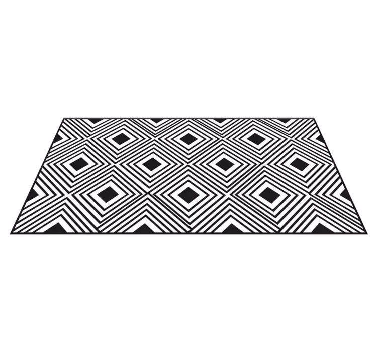 Kitchen vinyl mat in bold diamond lattice design - TenStickers