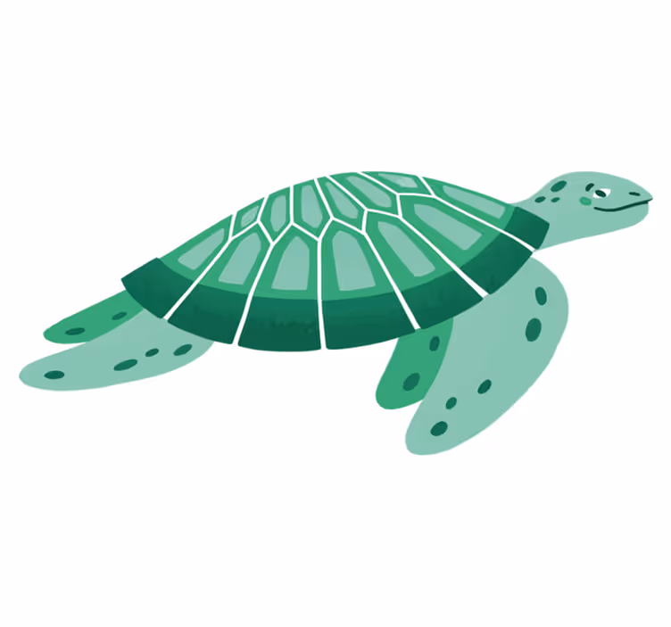 Animal mat playful turtle design - TenStickers