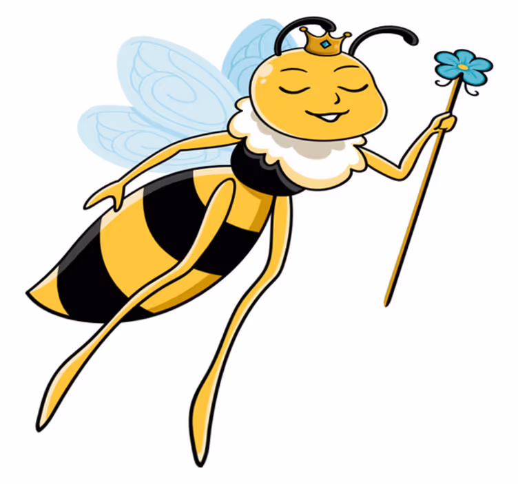 Animal mat royal bee character - TenStickers
