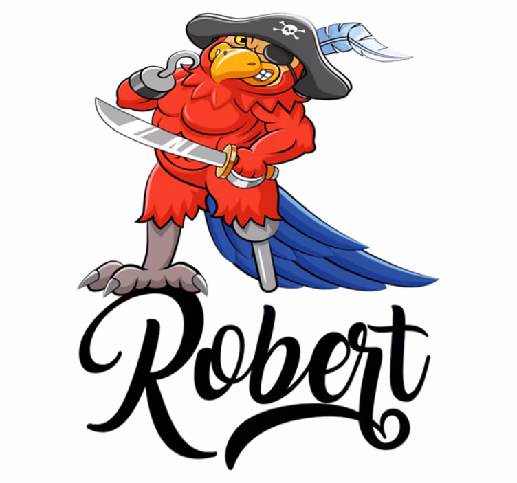 Animal mat buccaneer parrot figure - TenStickers