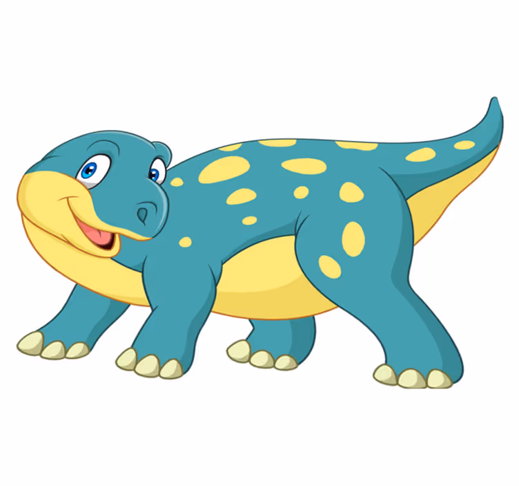 Animal mat joyful animated dinosaur - TenStickers