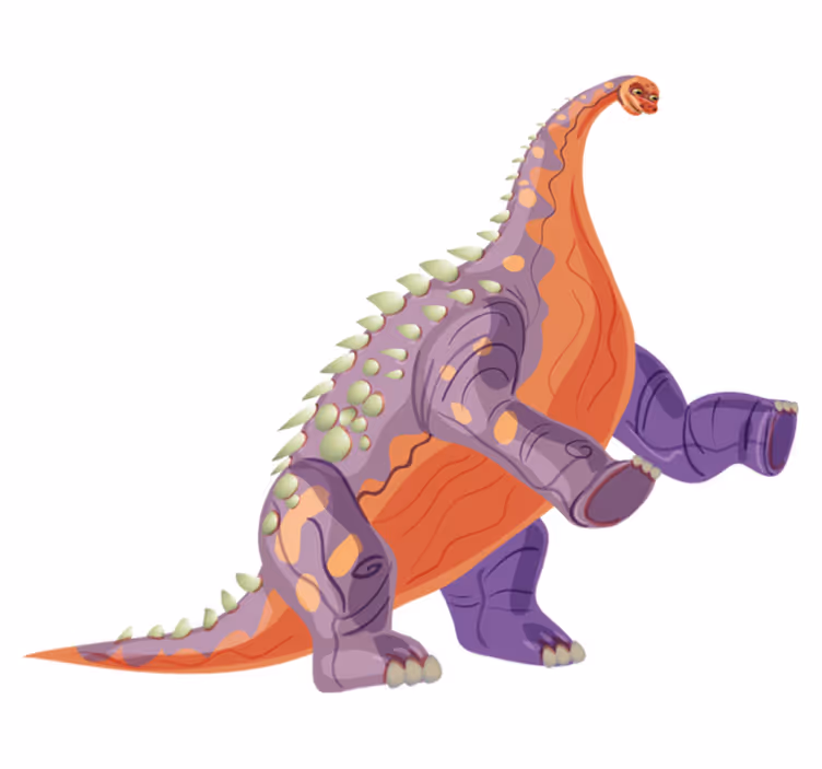 Animal mat colorful dino character - TenStickers