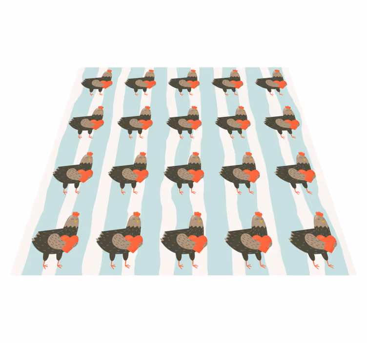 Animal mat charming chicken design - TenStickers