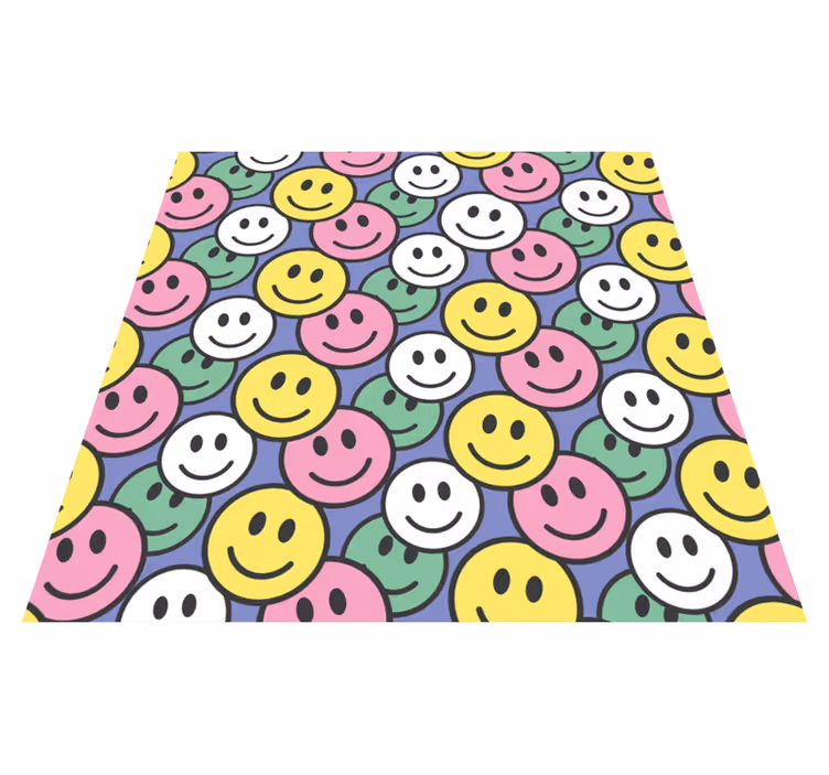 Animal mat with vibrant smile designs - TenStickers