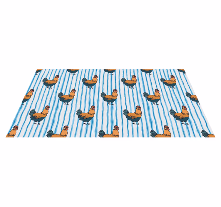 Animal mat with charming hen design - TenStickers