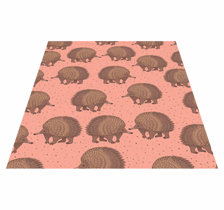 Animal mat hedgehog pattern background - TenStickers