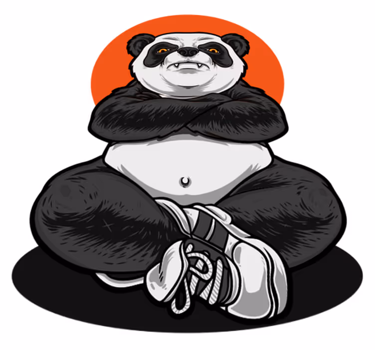 Animal mat panda embracing serenity - TenStickers