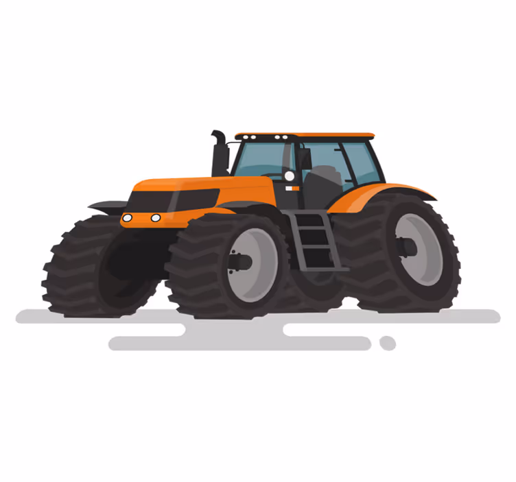 Animal mat for tractor with large tires - TenStickers