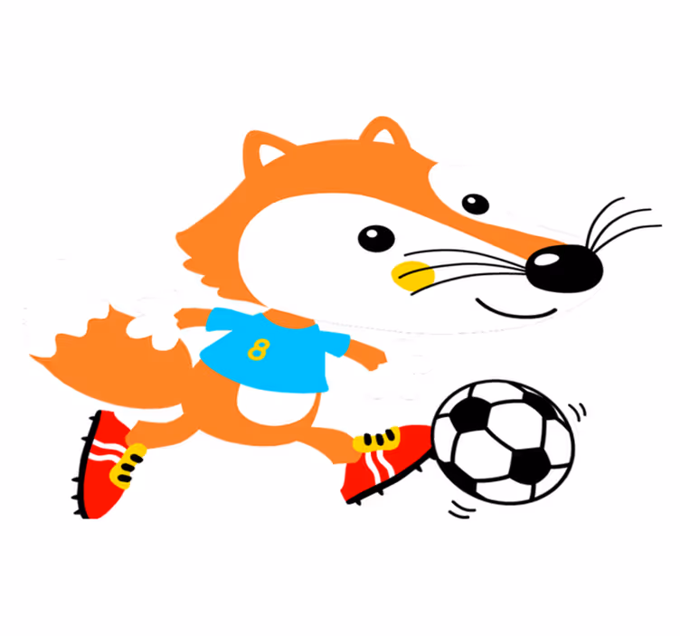 Animal mat whimsical fox design - TenStickers
