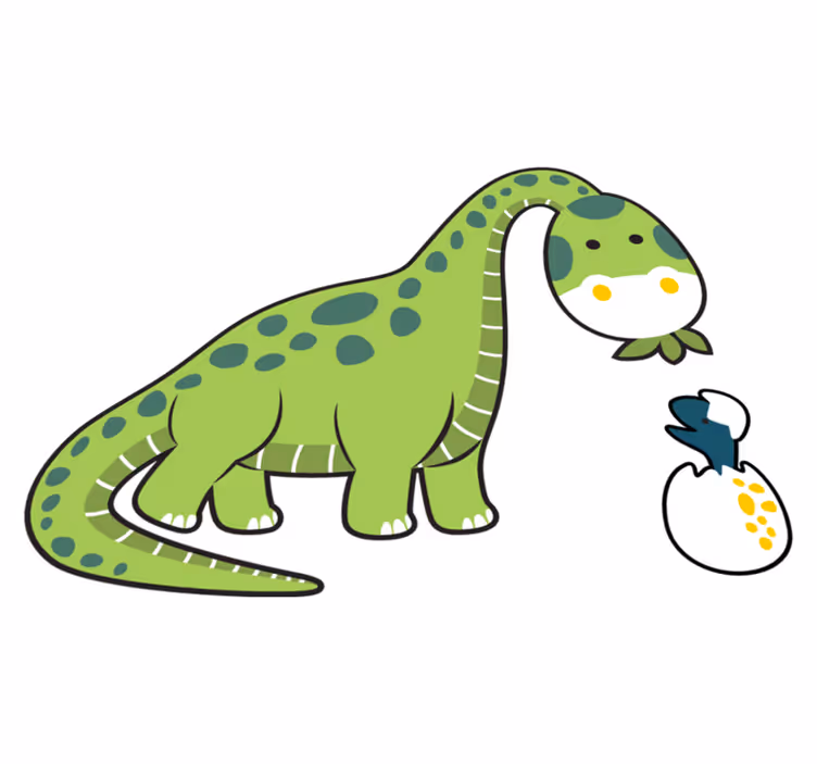 Animal mat cute dinosaur hatchling - TenStickers