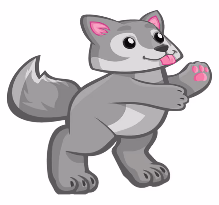 Animal mat playful puppy design - TenStickers