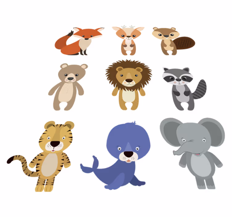 Animal mat decorative storage box - TenStickers