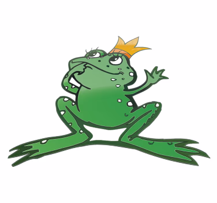 Queen frog animal mat - TenStickers