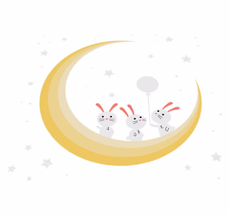 Animal mat bunnies for baby's room - TenStickers