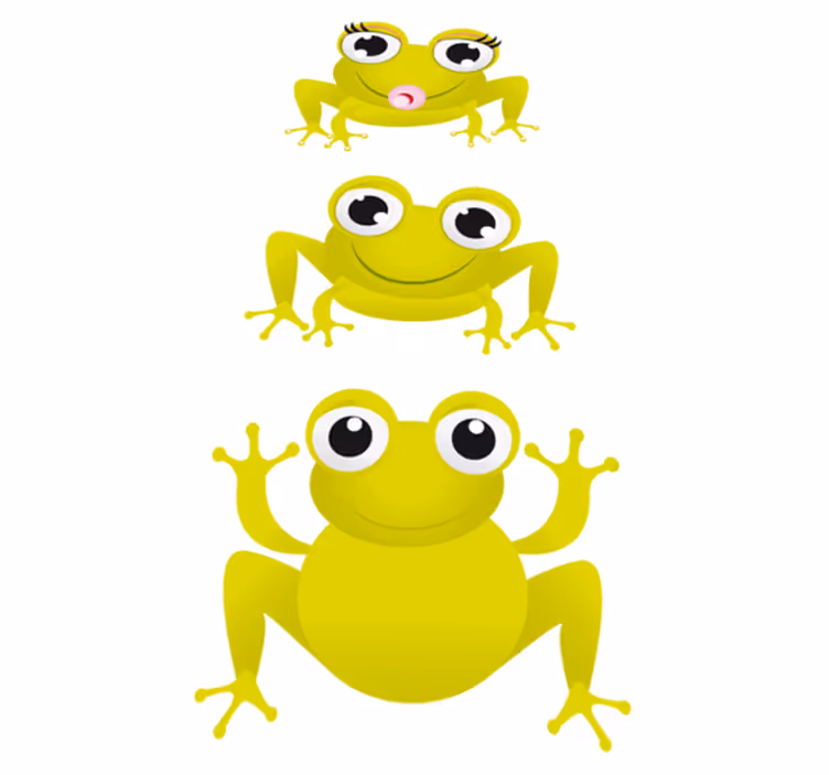 Baby frogs animal mat - TenStickers