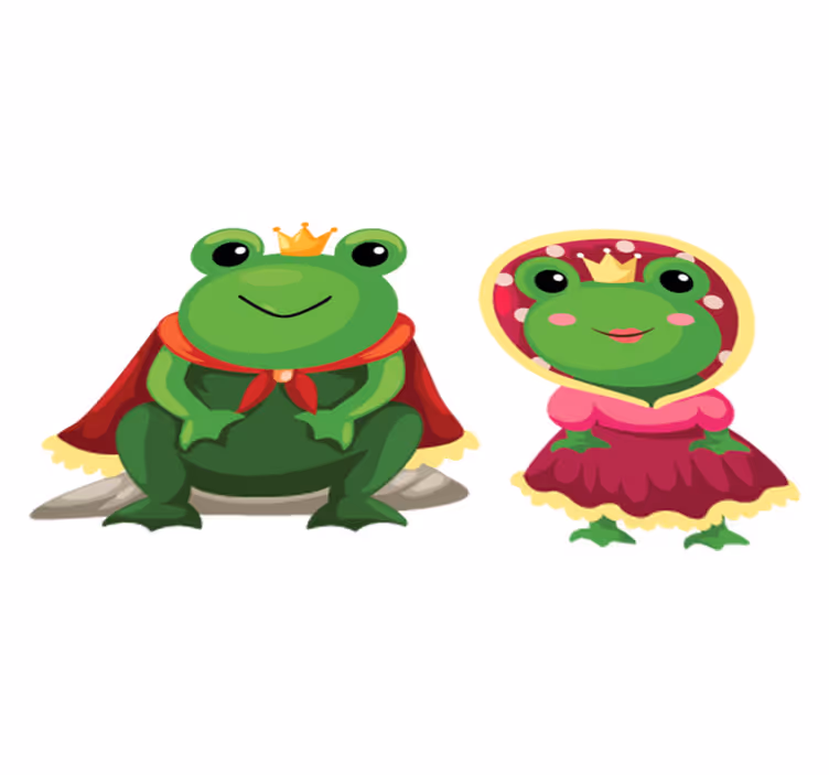 Animal mat for king and queen frogs - TenStickers
