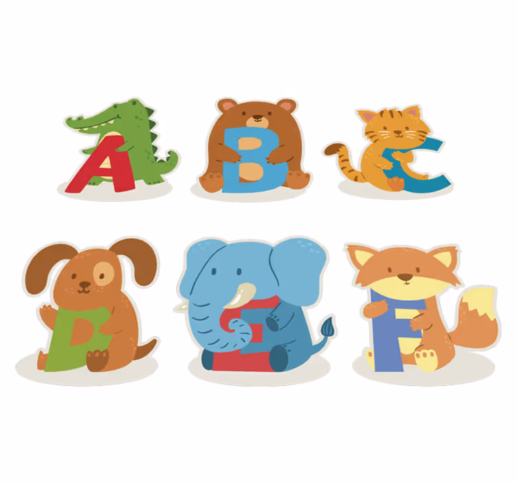 Animal mat alphabet animals play mat - TenStickers