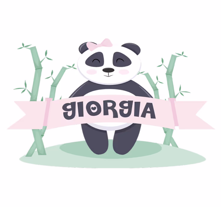Baby panda girl mat animal mat - TenStickers