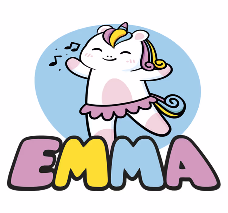 Ballerina unicorn animal mat - TenStickers