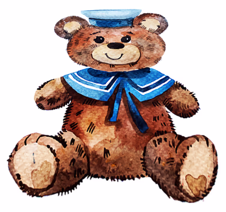 Animal mat sailor bear character - TenStickers