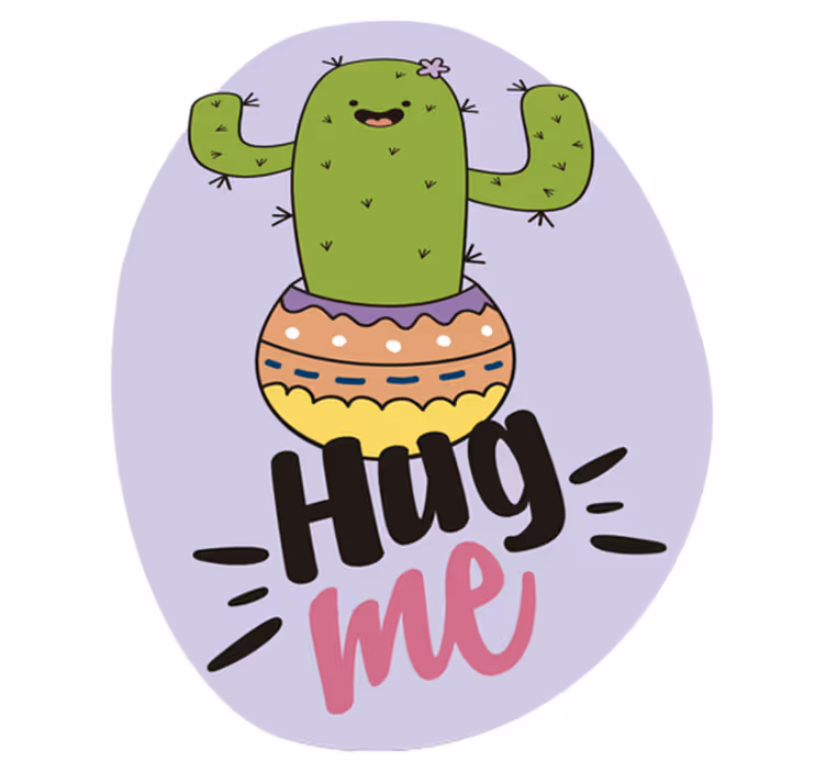 Animal mat cactus embracing joy - TenStickers