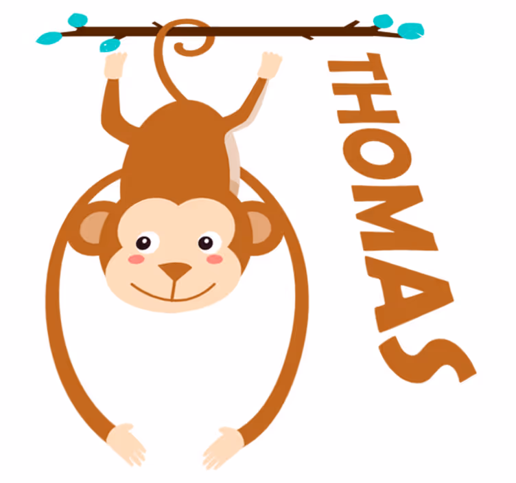 Whimsical monkey style animal mat - TenStickers