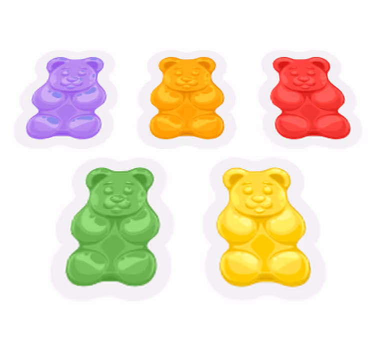 Animal mat colorful bear shapes - TenStickers