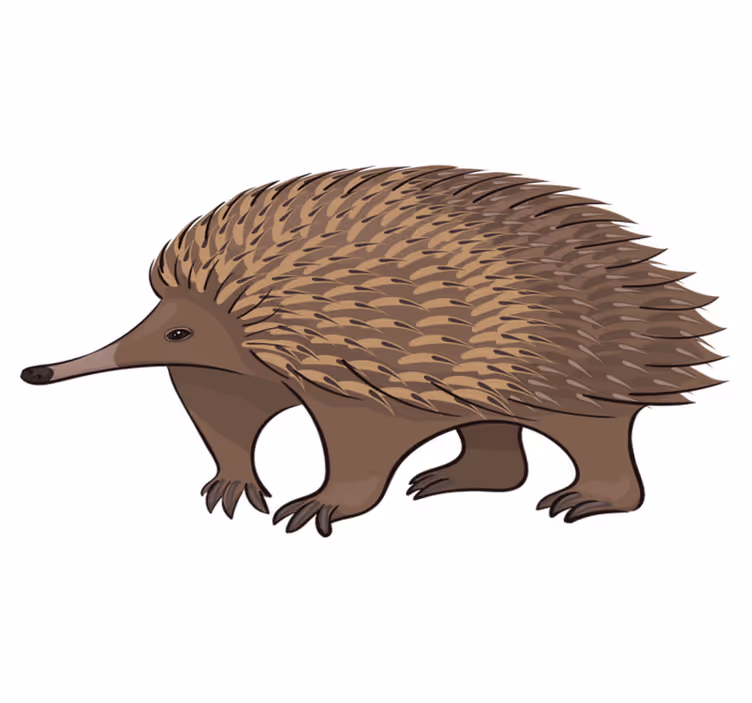 Animal mat with friendly hedgehog design - TenStickers