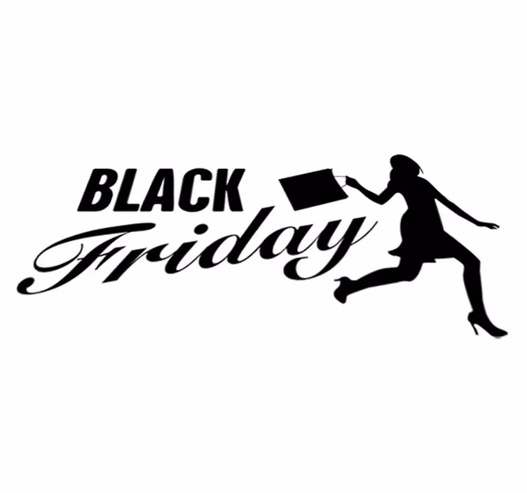 Black friday rug for women shopping - TenStickers