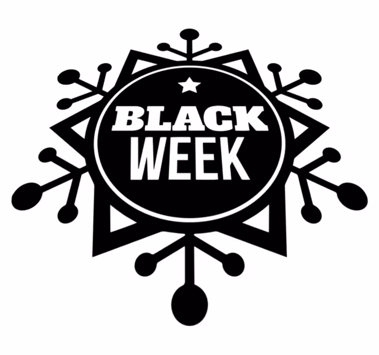 Black friday rug snowflake black week - TenStickers